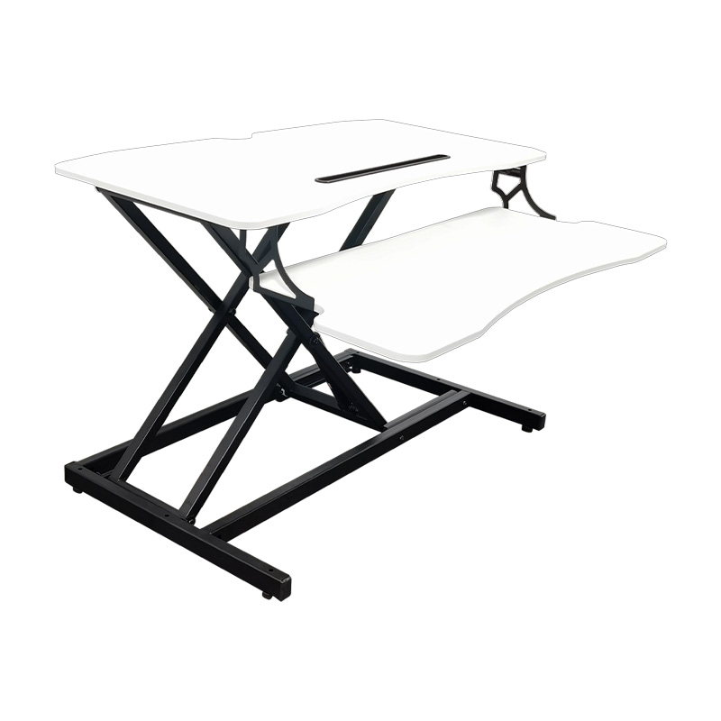 RXD1-2 avec plateau de clavier moniteur Riser aggloméré bureau pneumatique hauteur réglable convertisseurs de bureau debout